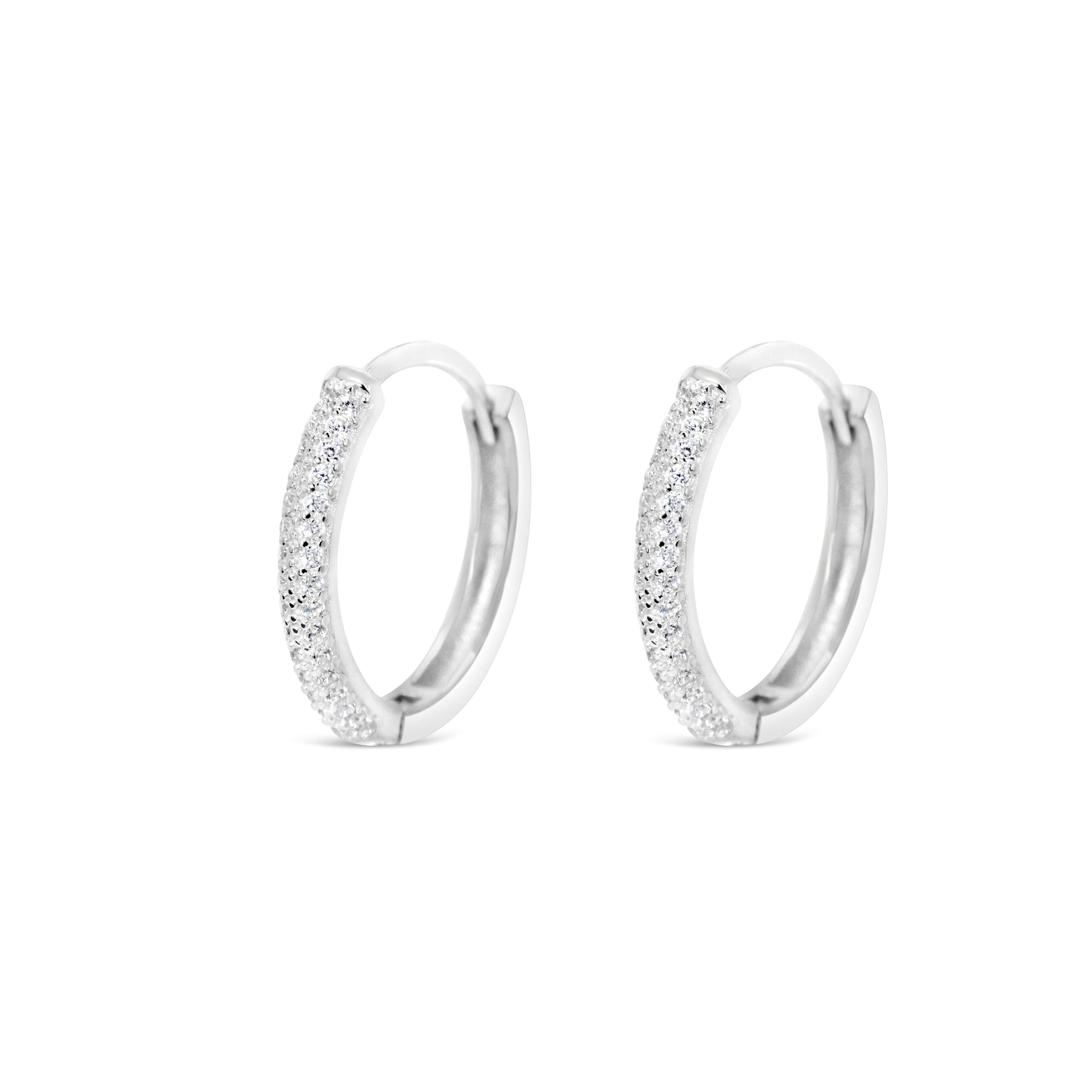 #191 Sexy Creolen "Blingy Hoops silber" - ARS-ARGENTI - Damen Ohrringe Silber - 925 Sterling Silber - Sexy Creolen – Kreolen – damenohrringe – Geschenkbox - swarovski ohrringe