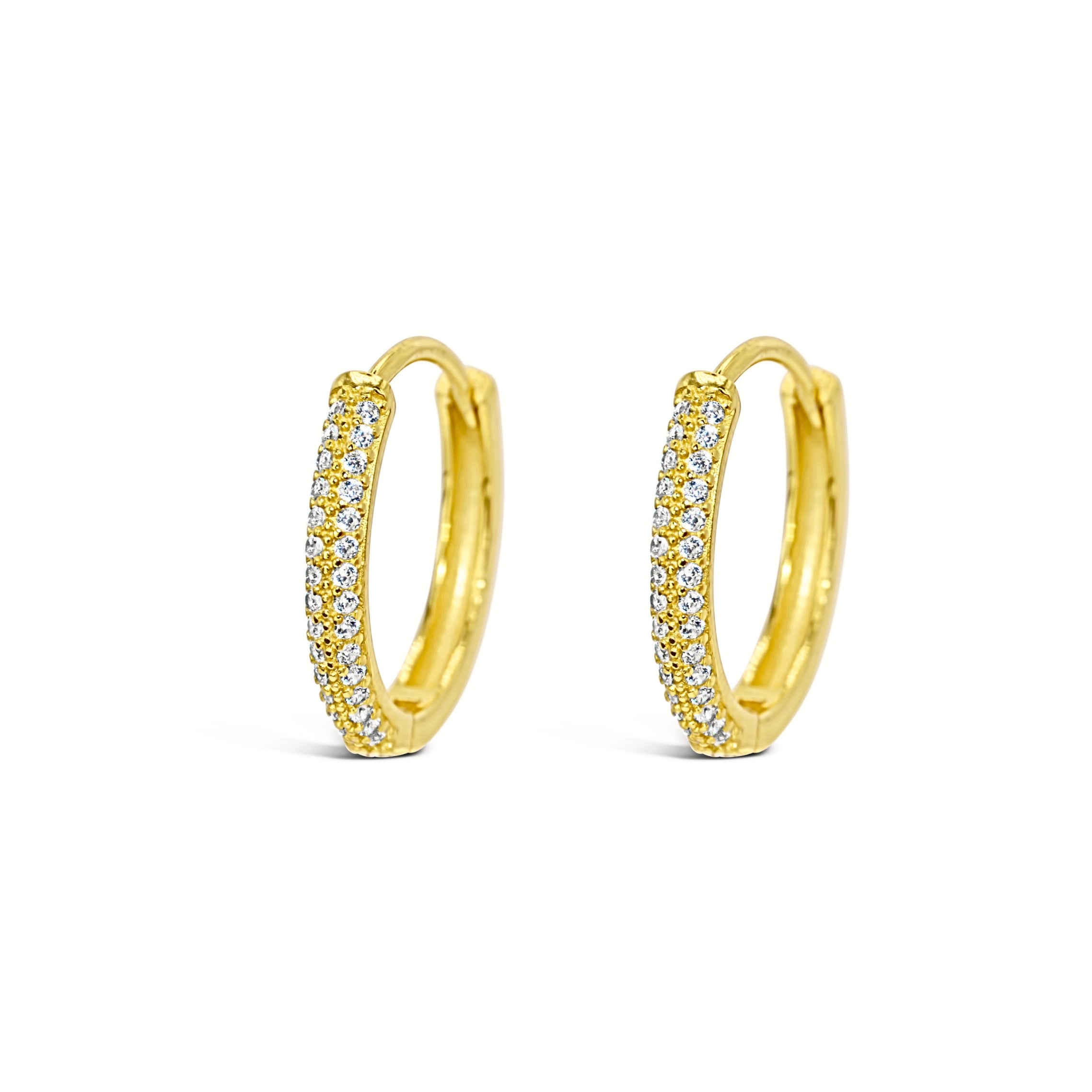 #192 Sexy Creolen "Blingy Hoops gold" - ARS-ARGENTI - Damen Ohrringe Gold - 925 Sterling Silber - Sexy Creolen gold 585 – bestseller – Kreolen – damenohrringe - Geschenkbox