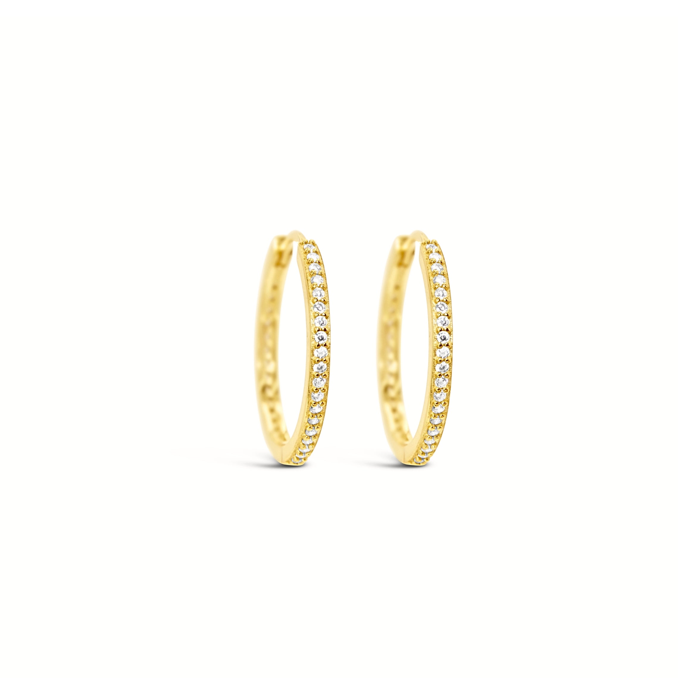#194 Glamouröse Creolen "Sexy Skinny Hoops II" - ARS-ARGENTI - Damen Ohrringe Gold - 925 Sterling Silber - Sexy Creolen gold 585 – bestseller – Kreolen – damenohrringe - Geschenkbox