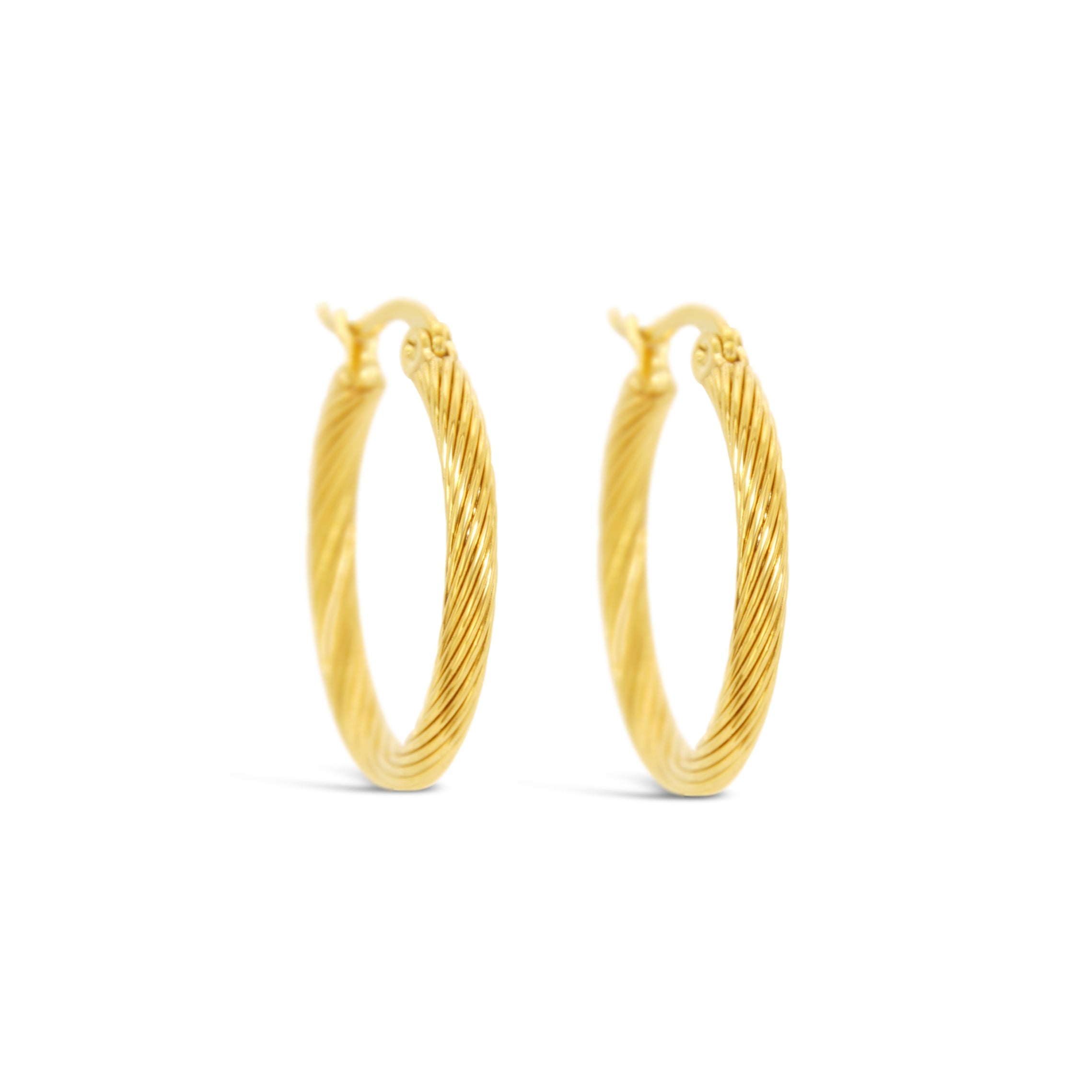 #197 Stylishe Creolen-Twistdesign "Spin City" - ARS-ARGENTI - Damen Ohrringe Gold - 925 Sterling Silber - Sexy Creolen gold 585 – bestseller – Kreolen – damenohrringe - Geschenkbox