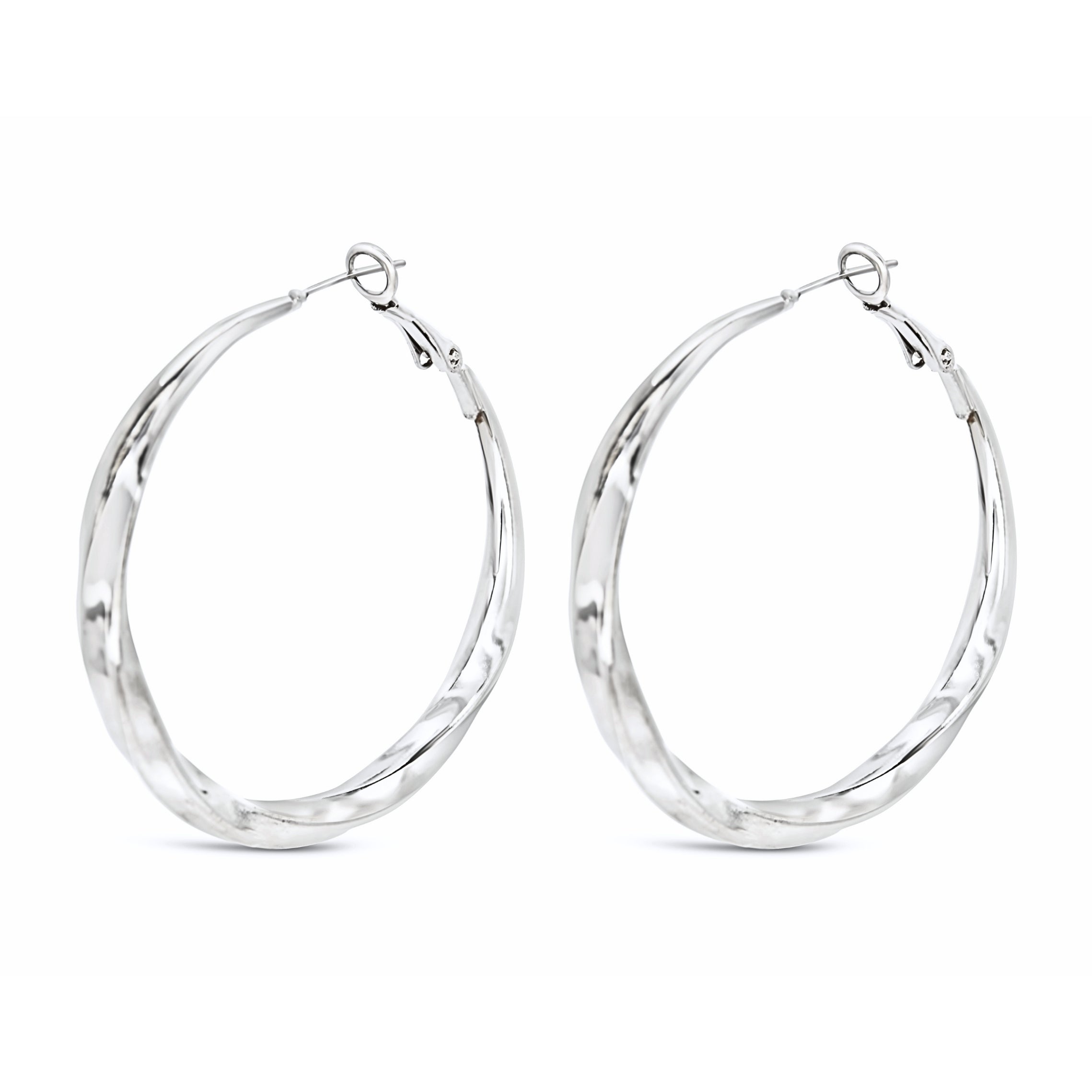 #199 Gedrehte XL-Creolen-Ohrringe "XL express yourself II" - ARS-ARGENTI - Damen Ohrringe Silber - 925 Sterling Silber - Sexy Creolen – Kreolen – damenohrringe – Geschenkbox