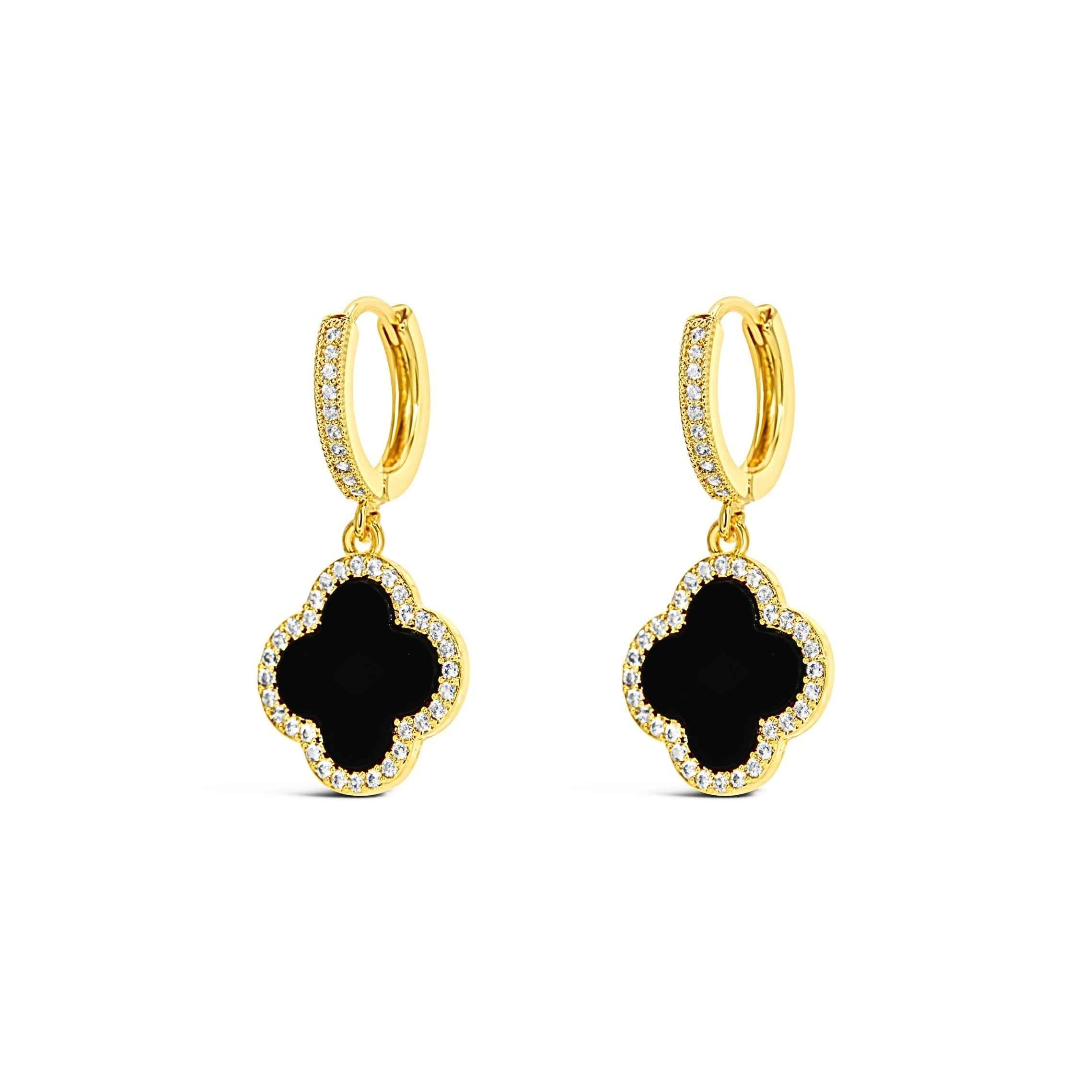 #201 Kleeblatt Ohrhänger "Lucky Luxe IV" - ARS-ARGENTI - Damen Ohrringe Gold - 925 Sterling Silber – Ohrhänger - Sexy Ohrhänger gold 585 – bestseller – Trend – Hängeohrringe – damenohrringe – Geschenkbox - van cleef