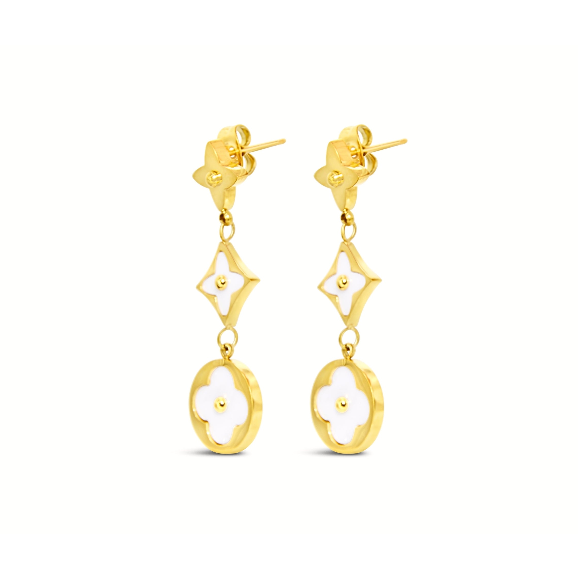 #205 Elegante Ohrhänger "Bloom & Bling Dangles" - ARS-ARGENTI - Damen Ohrringe Gold - 925 Sterling Silber – Ohrhänger - Sexy Ohrhänger gold 585 – bestseller – Trend – Hängeohrringe – damenohrringe – Geschenkbox