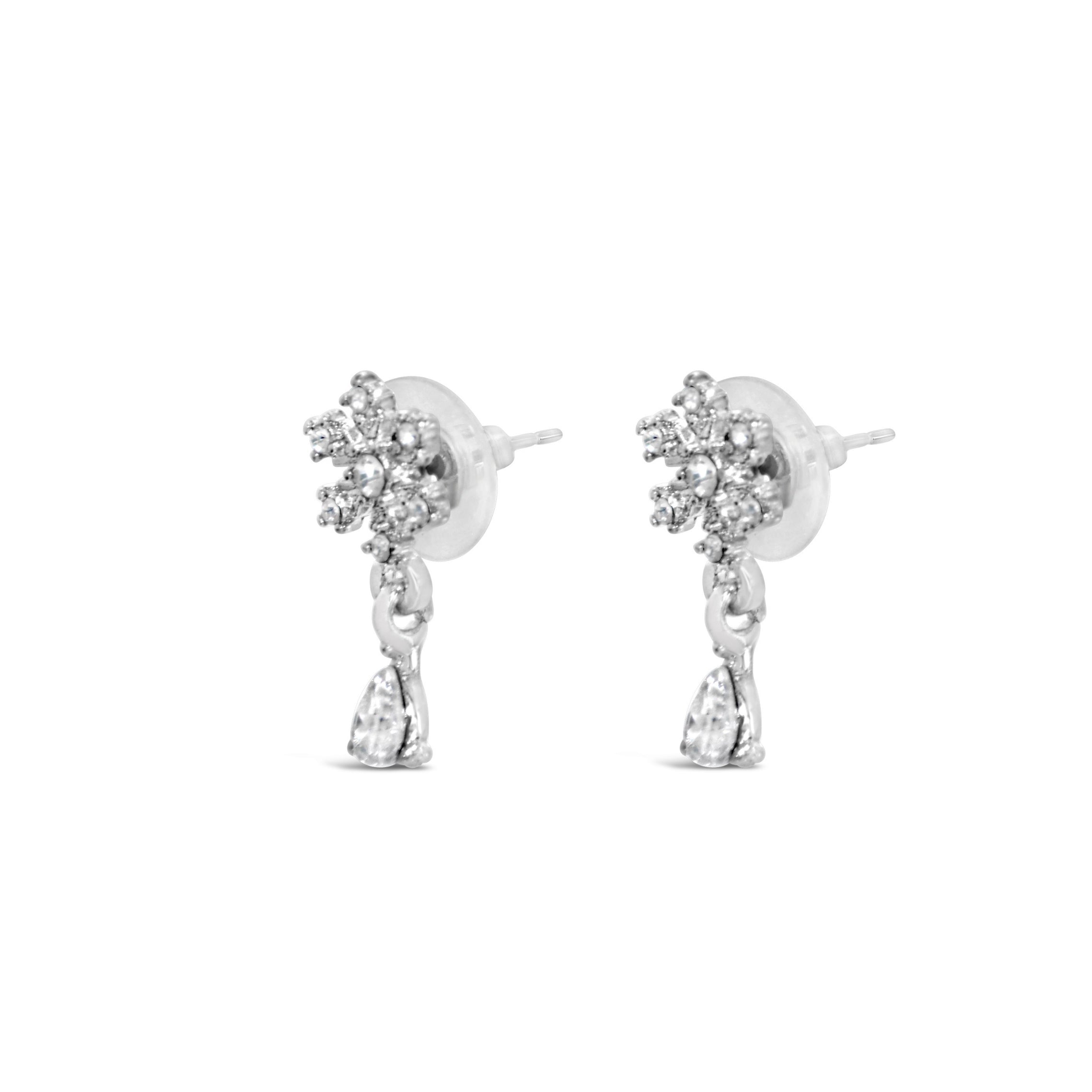 #211 Schneeflocken - Ohrhänger "Snow white" - ARS-ARGENTI - Damen Ohrringe Silber - 925 Sterling Silber – Ohrhänger - Sexy Ohrhänger – bestseller – Trend – Hängeohrringe – damenohrringe – Geschenkbox - swarovski ohrringe