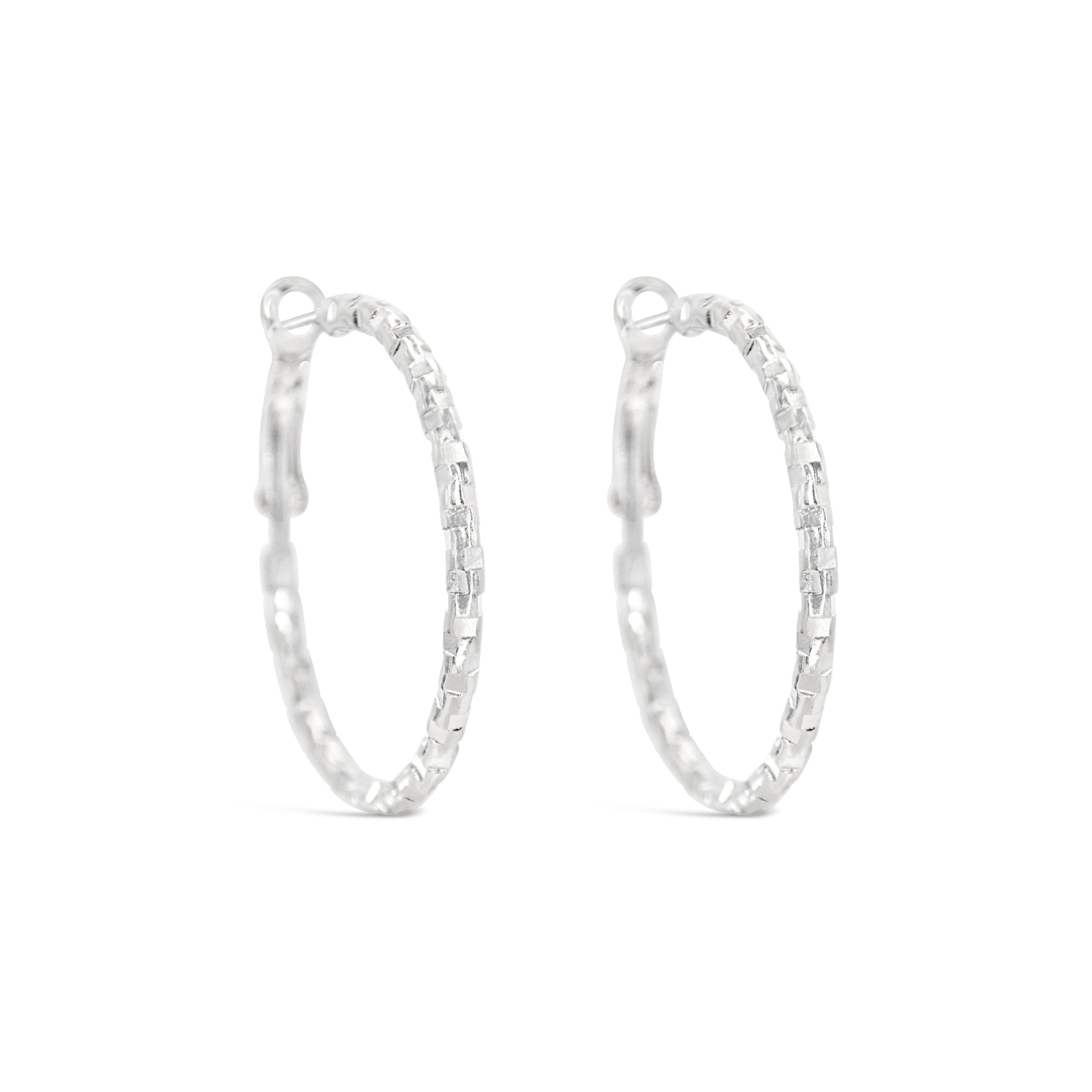 #218 Sexy Club-Creolen "Electric Kiss Hoops" - ARS-ARGENTI - Damen Ohrringe Silber - 925 Sterling Silber - Sexy Creolen – Kreolen – damenohrringe – Geschenkbox