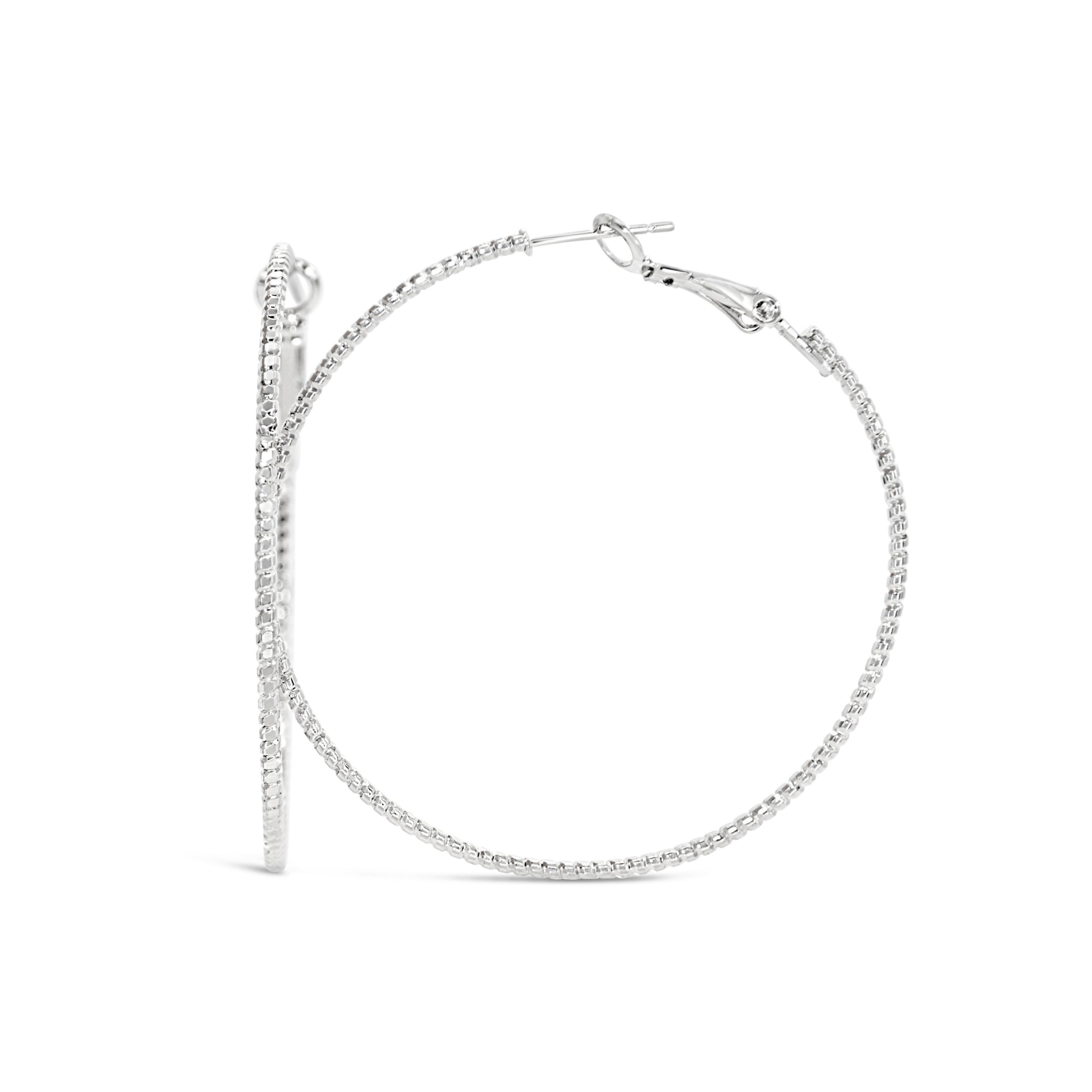 #221 Stylishe XXL-Club-Creolen "Seoul Glow Hoops silber" - ARS-ARGENTI - Damen Ohrringe Silber - 925 Sterling Silber - Sexy Creolen – Kreolen – damenohrringe – Geschenkbox - swarovski ohrringe