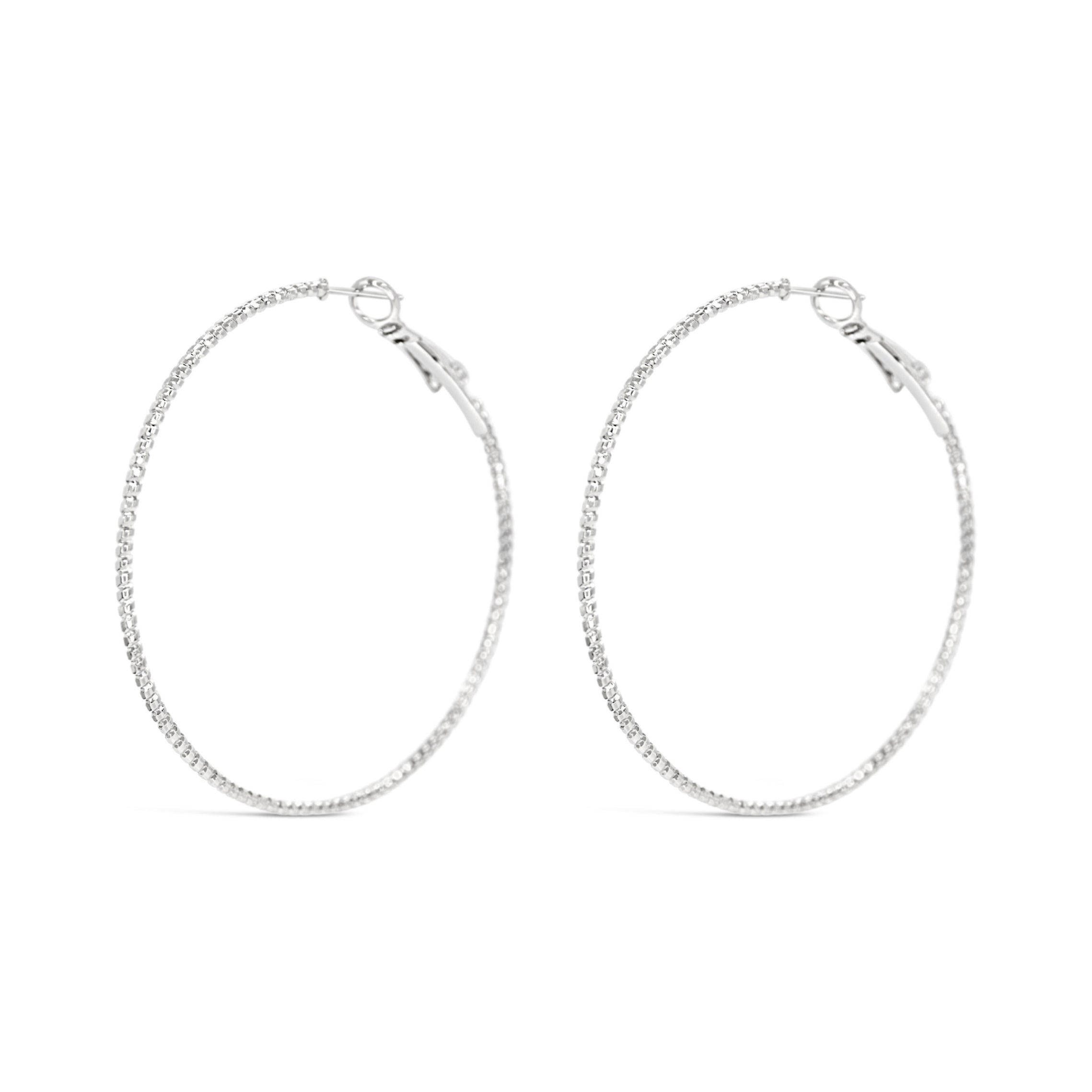 #221 Stylishe XXL-Club-Creolen "Seoul Glow Hoops silber" - ARS-ARGENTI - Damen Ohrringe Silber - 925 Sterling Silber - Sexy Creolen – Kreolen – damenohrringe – Geschenkbox - swarovski ohrringe