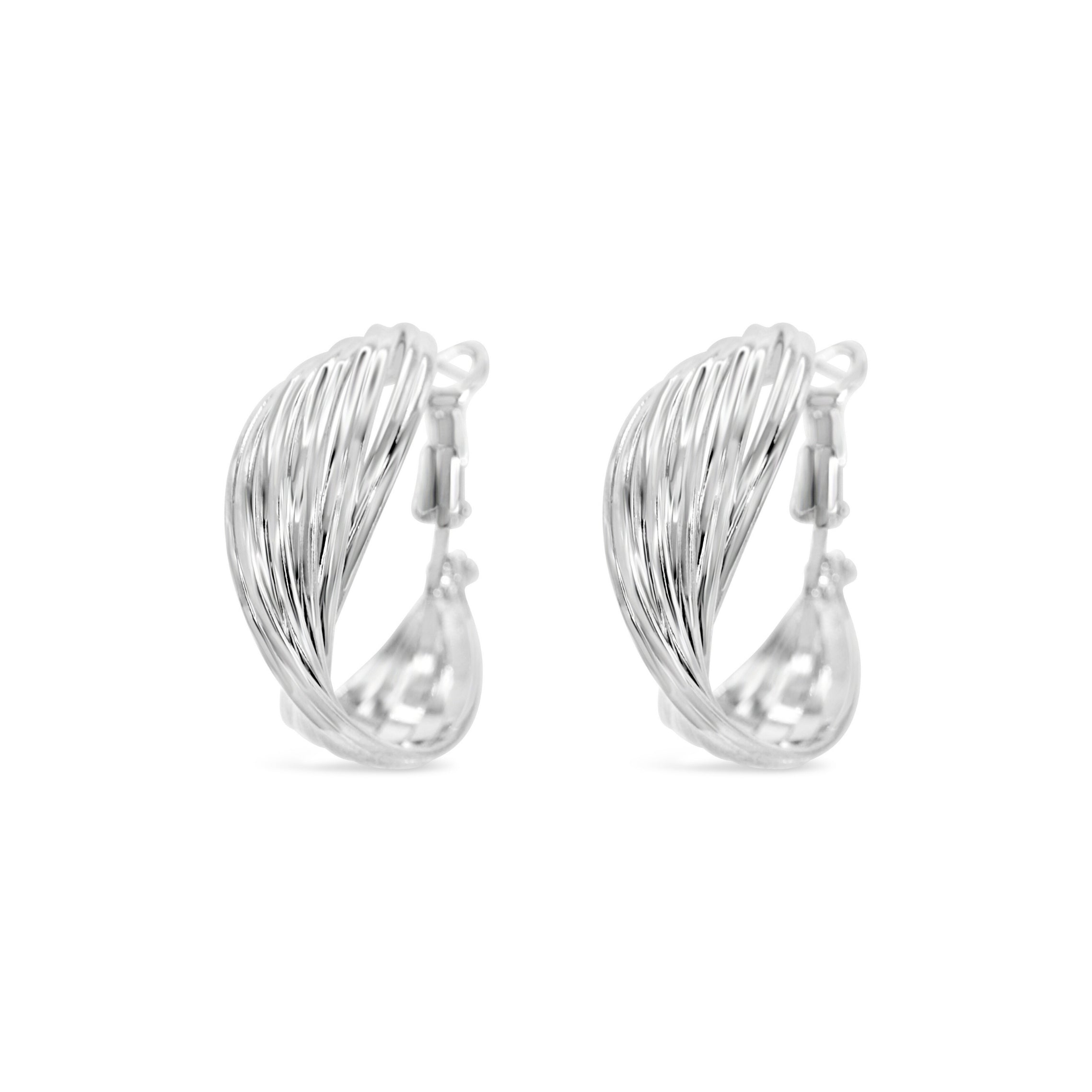 #226 Stylishe Creolen-Ohrringe  "Moonwave Hoops" - ARS-ARGENTI - Damen Ohrringe Silber - 925 Sterling Silber - Sexy Creolen – Kreolen – damenohrringe – Geschenkbox