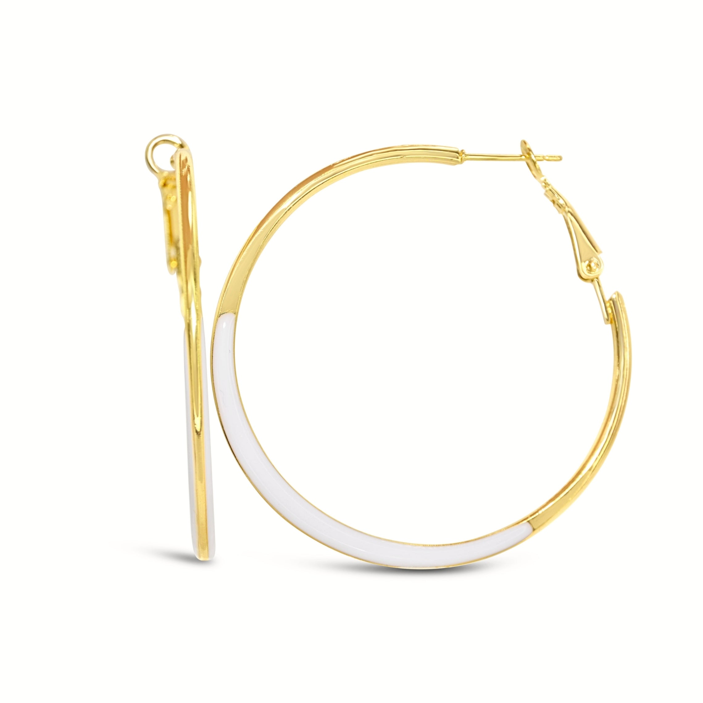 #227 Sommerliche Creolen-Ohrringe "Summer Vipes - white" - ARS-ARGENTI - Damen Ohrringe Gold - 925 Sterling Silber - Sexy Creolen gold 585 – bestseller – Kreolen – damenohrringe - Geschenkbox