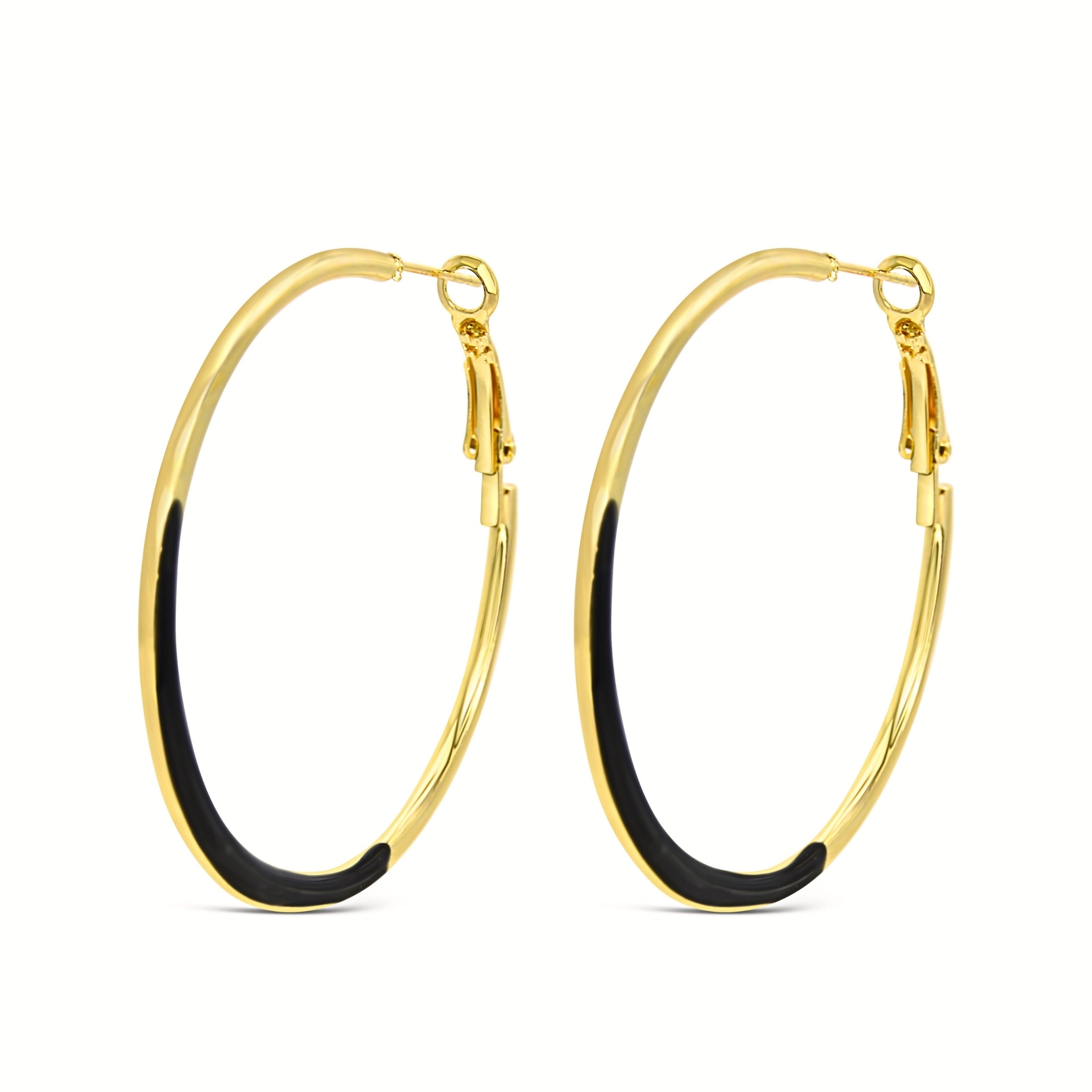 #228 Sommerliche Creolen-Ohrringe "Summer Vipes - black" - ARS-ARGENTI - Damen Ohrringe Gold - 925 Sterling Silber - Sexy Creolen gold 585 – bestseller – Kreolen – damenohrringe - Geschenkbox