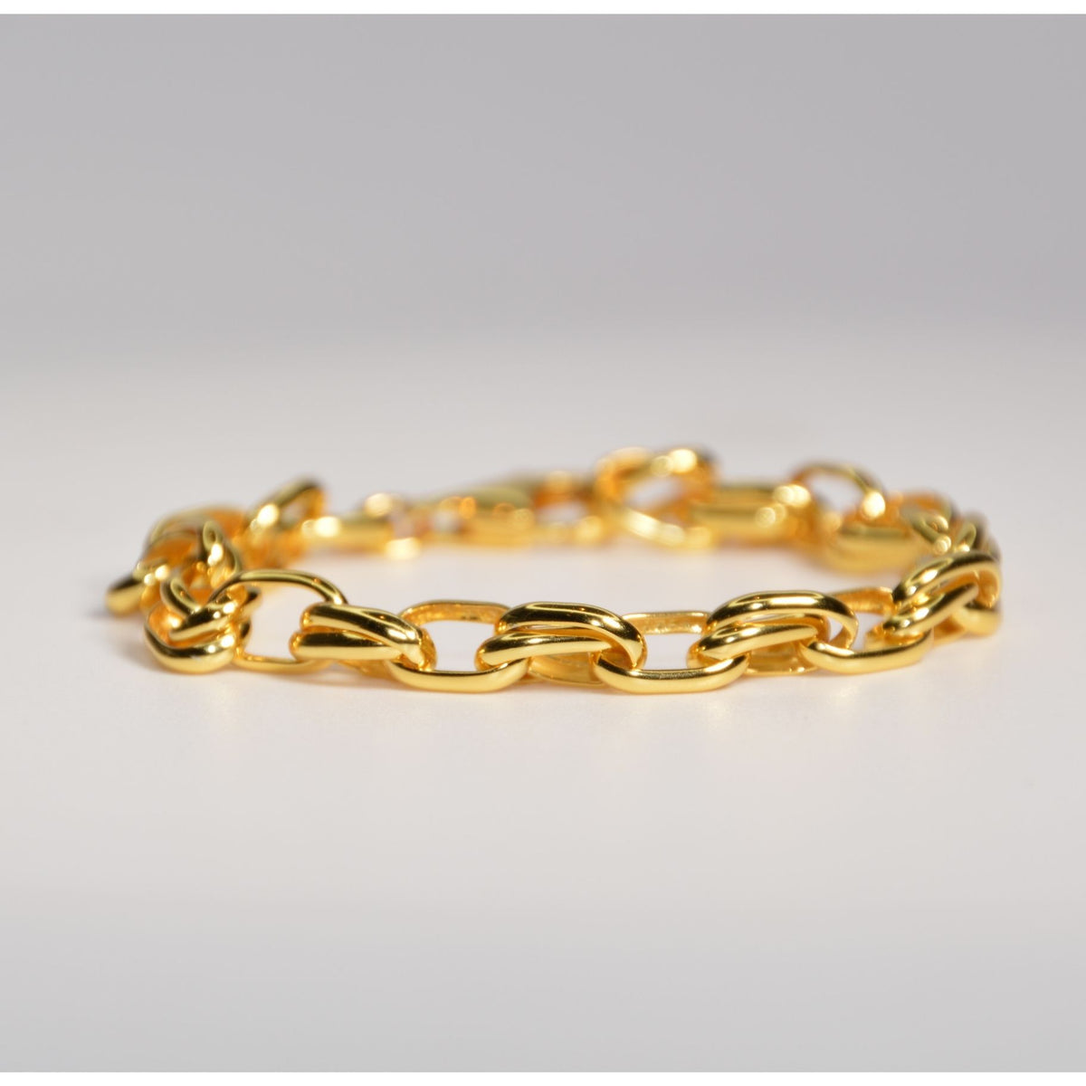 #005 Must-have Kettenarmband - Chain-Gang II - 925 Sterling Silber - vergoldet