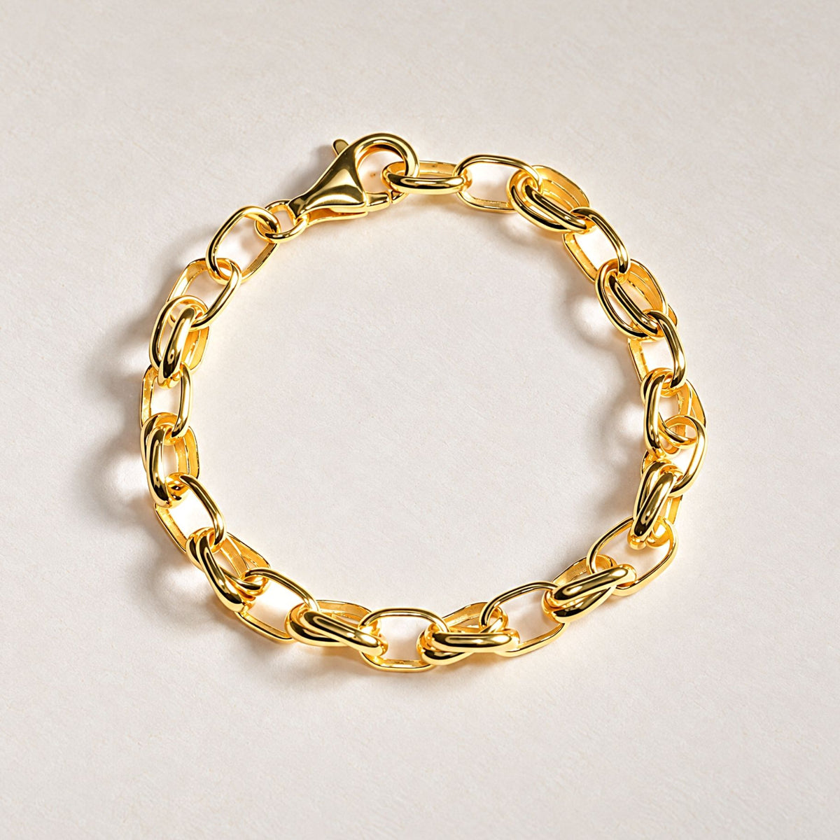 #005 Must-have Kettenarmband - Chain-Gang II - 925 Sterling Silber - vergoldet