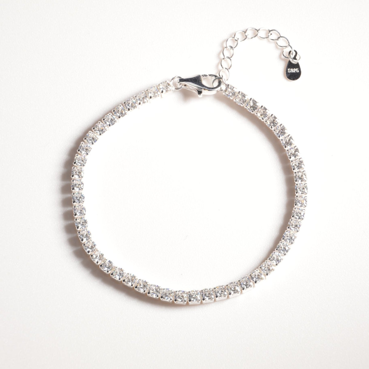 #008 Tennisarmband - Skinny Love L - 925 Sterling Silber