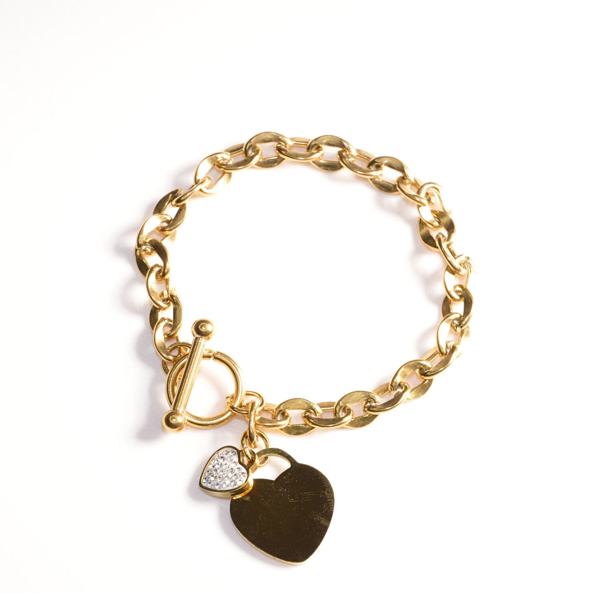 #019 Liebesarmband - chained love -vergoldet