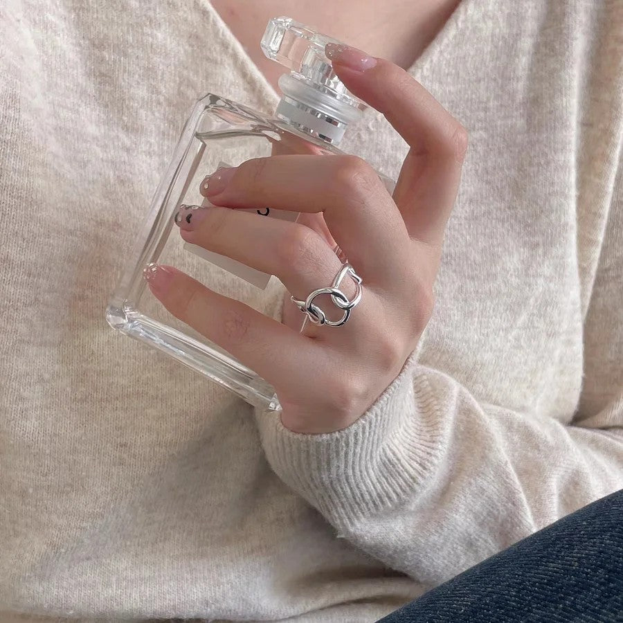 #004 Statement-Ring "Chain Reaction - gold"