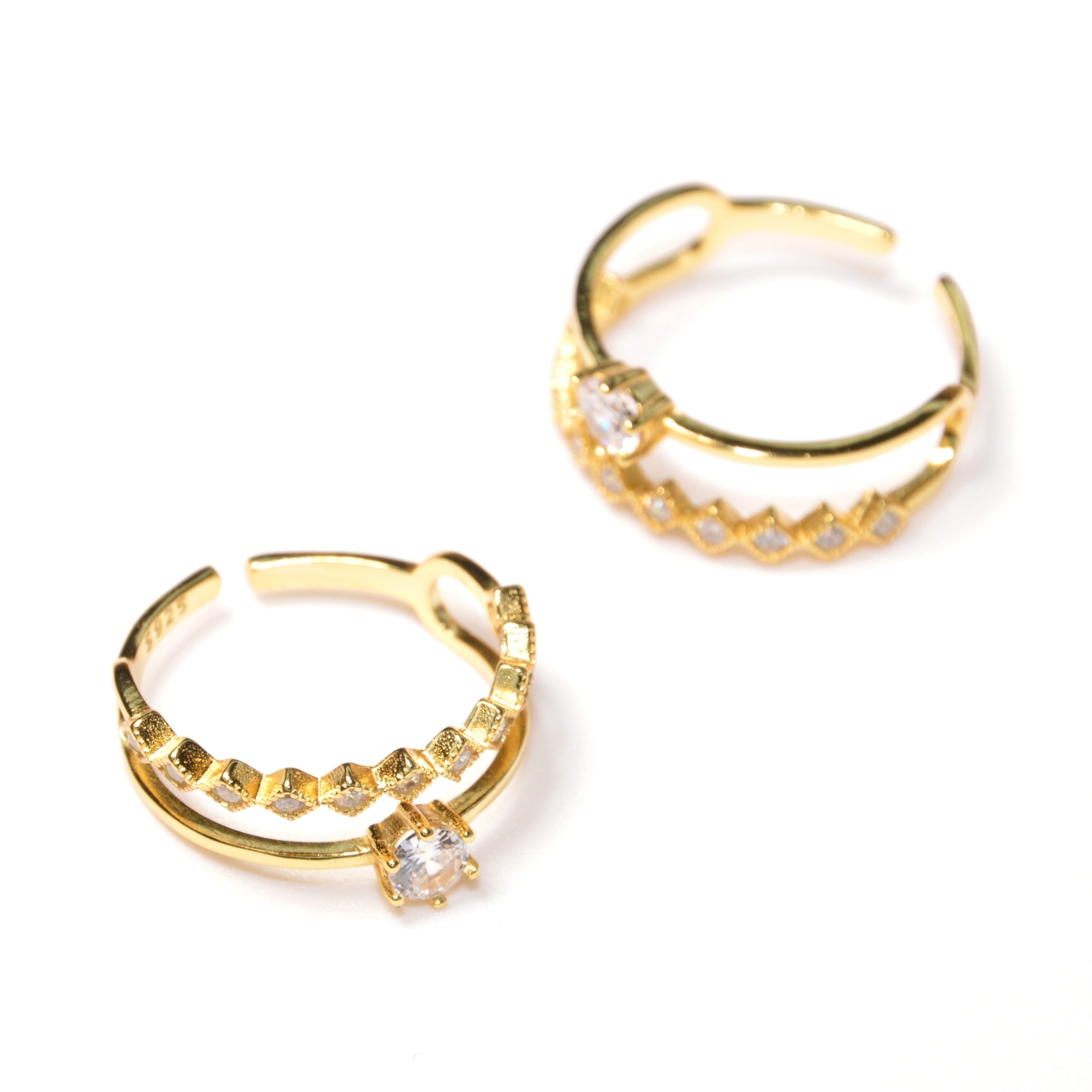 #010 Bezaubernder Doppel-Ring "romance rebels"