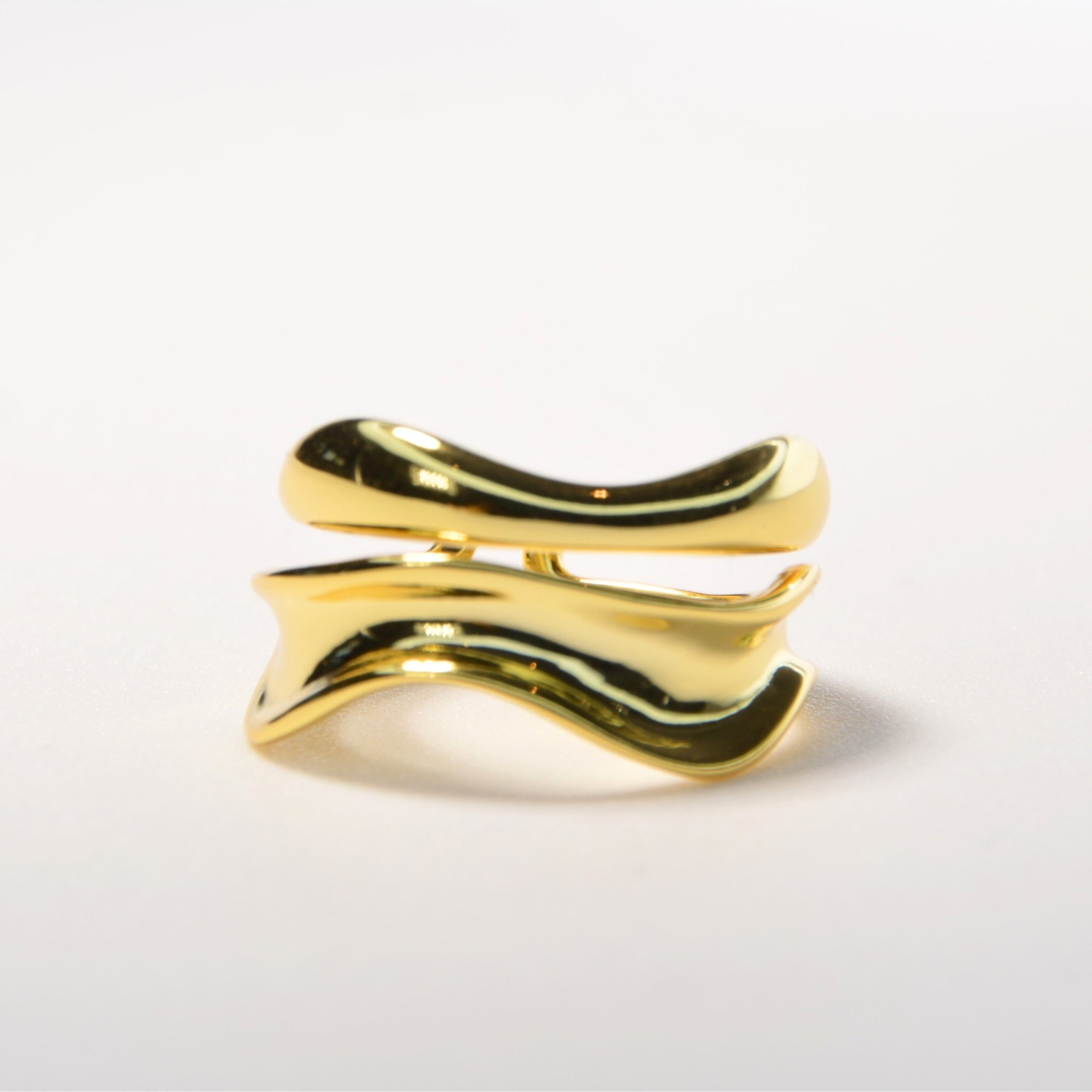 #015 Chuncky-Ring "Goa Waves - gold"