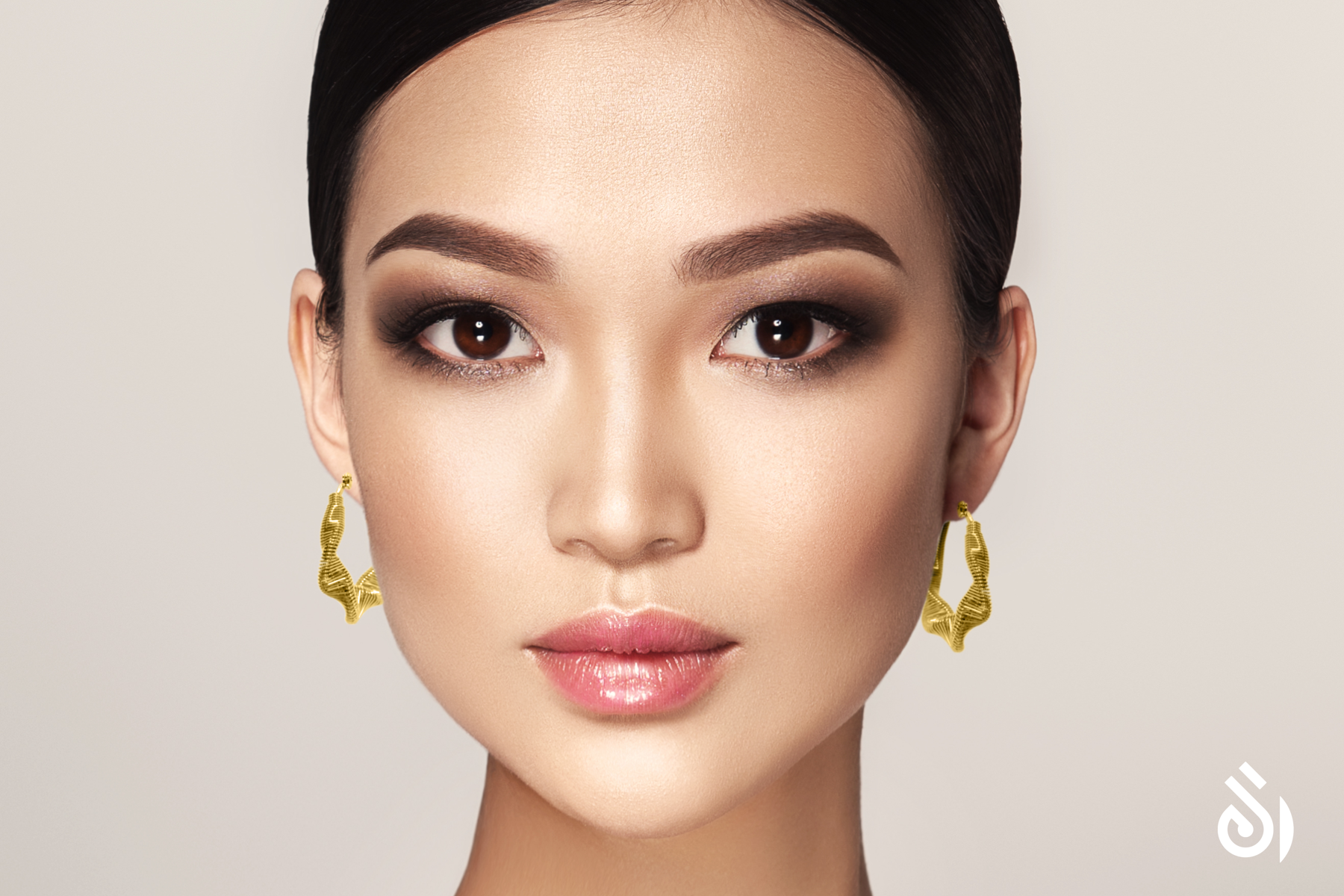 #224 Stylishe Creolen-Ohrringe  "Sculptura Helix Hoops gold" - ARS-ARGENTI - Damen Ohrringe Gold - 925 Sterling Silber - Sexy Statement gold 585 – chunky ohrringe gold – ohrringe statement – damenohrringe - Geschenkbox