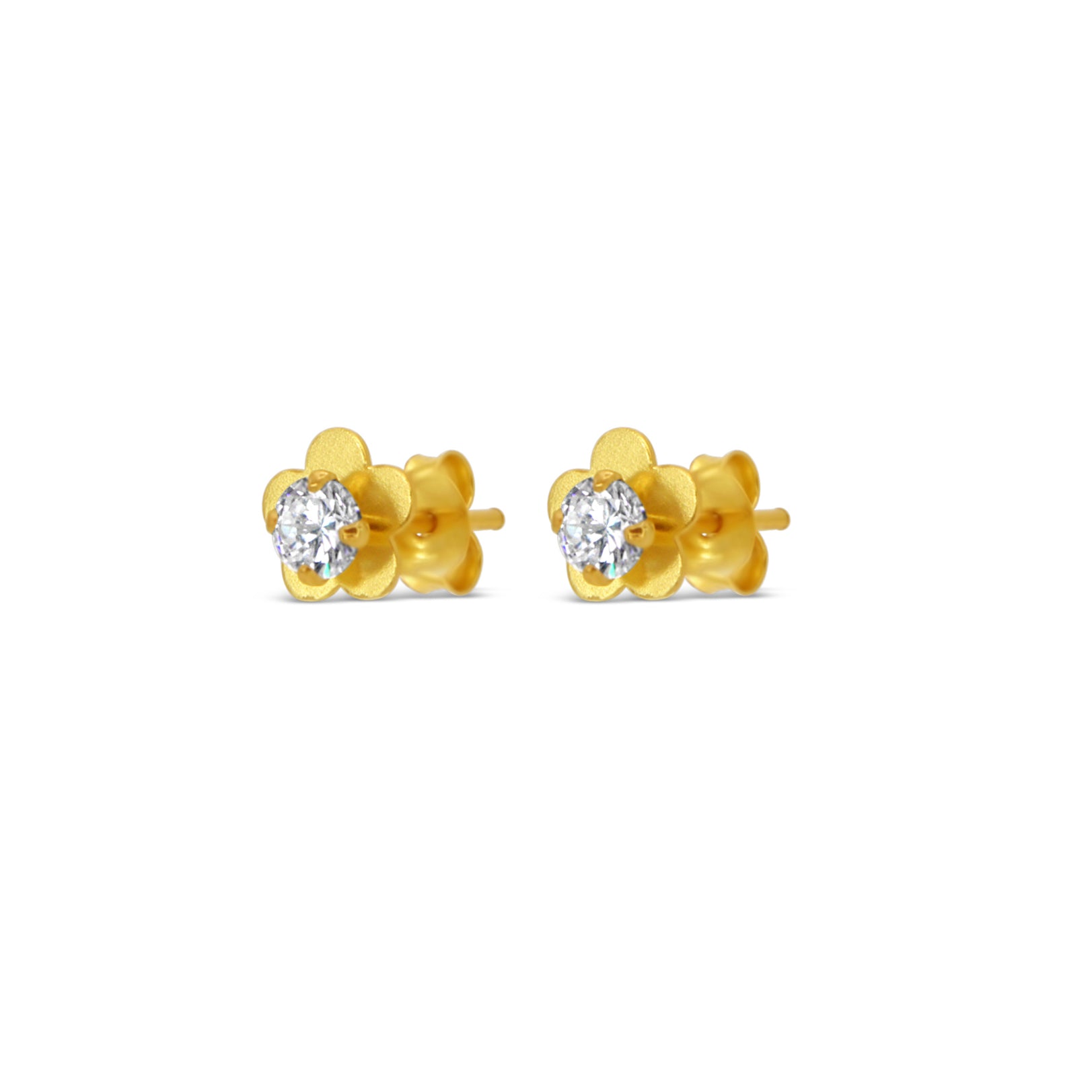 #013 Edle Ohrstecker "brillant flower"