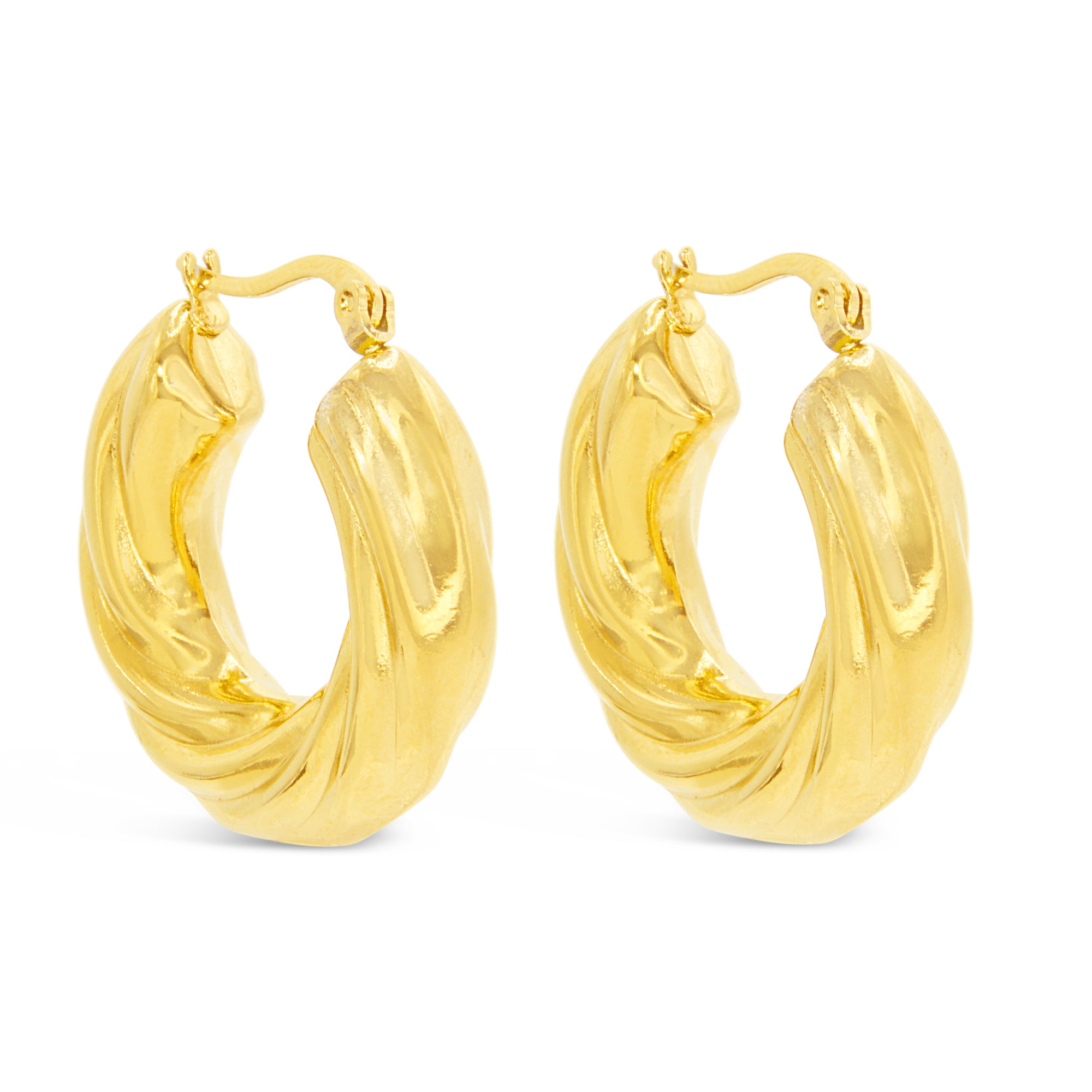 #028 Stylische Creolen-Ohrringe "SoHo-Boho"