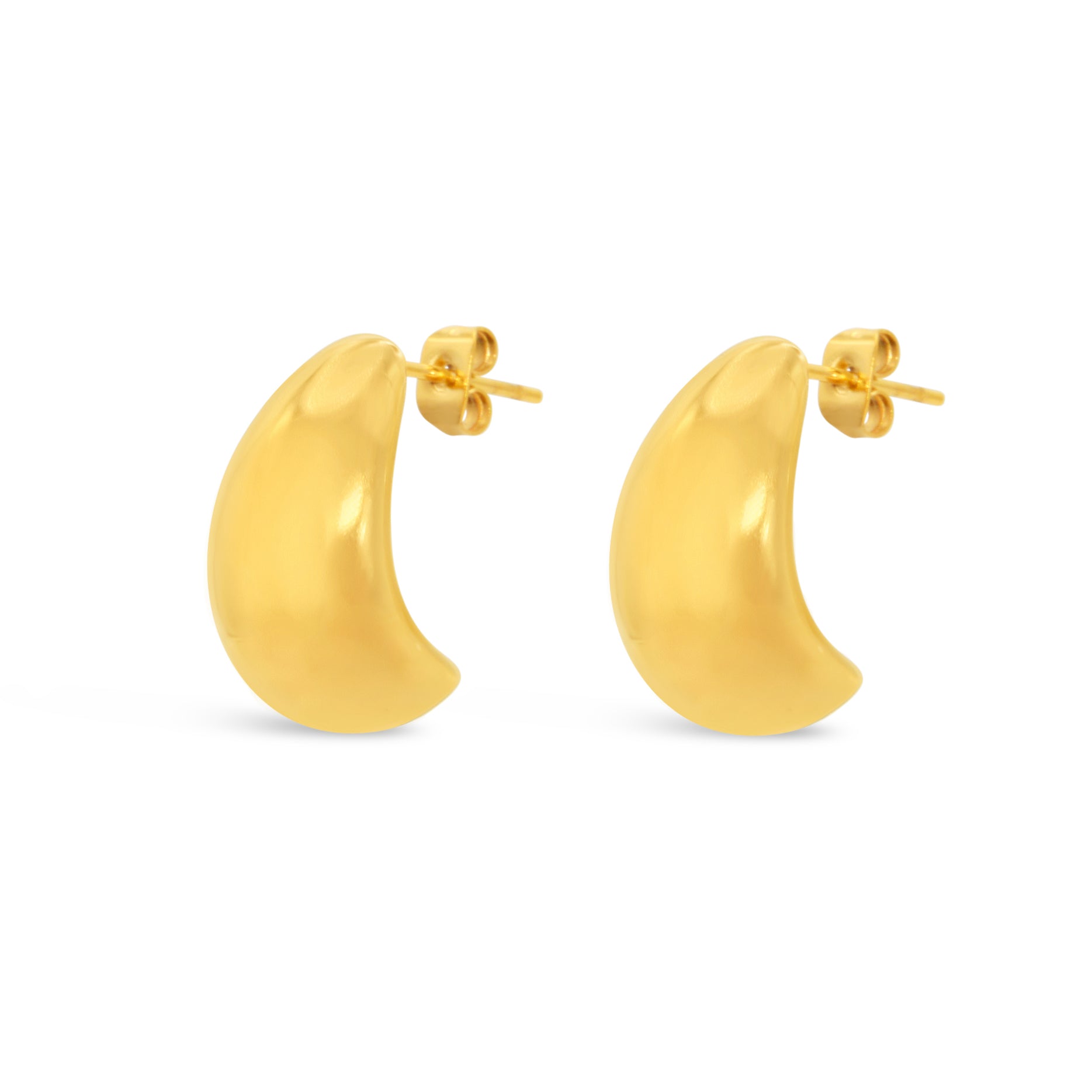 #055 Elegante Halbcreolen "halfmoon nights"